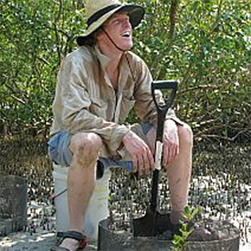 Honours student in the field